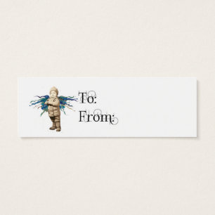 Vintage Gift Tags Little Boy with Fairy