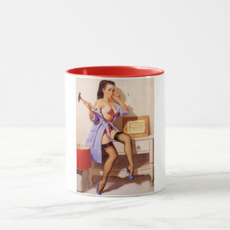 Vintage Gil Elvgren Hammer Classic Pinup Girl Mug