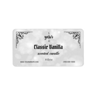 Vintage Gingerbread Filigree Scented candle label