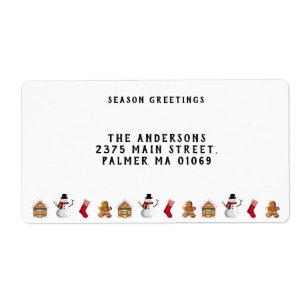 Vintage Gingerbread House Cookie And Snowman