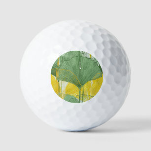 Vintage Ginkgo Biloba: Tropical Leaves Golf Balls