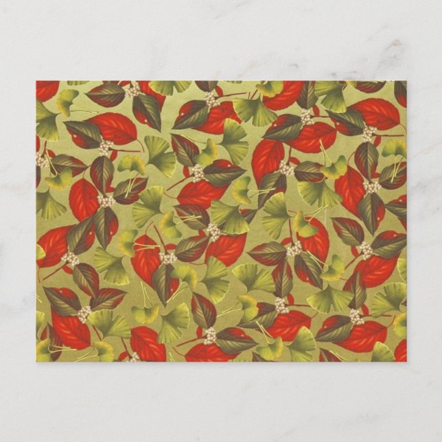 Vintage Ginkgo Postcard (Front)