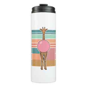 Vintage Giraffe Bubblegum Engraving Shirt Design_1 Thermal Tumbler
