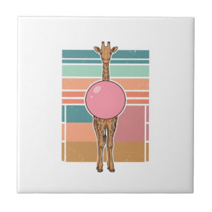 Vintage Giraffe Bubblegum Engraving Shirt Design_1 Tile