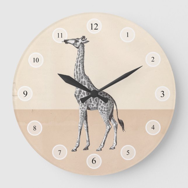 Vintage Giraffe Clock (Front)