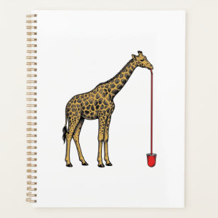 Vintage Giraffe Drinking Straw Vector Design_1 Planner