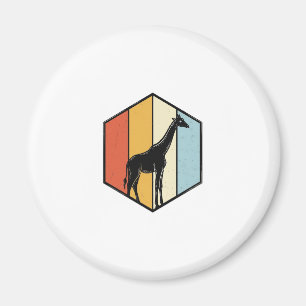 Vintage Giraffe Geometric Safari Vector Shirt_1 Magnet