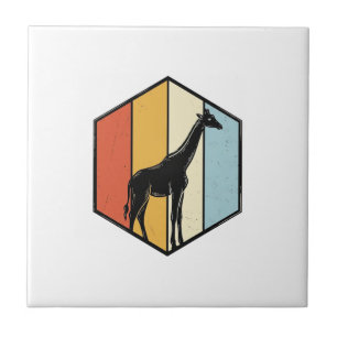 Vintage Giraffe Geometric Safari Vector Shirt_1 Tile