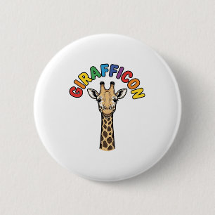 Vintage Giraffe Icon Cute Animal Shirt Design_1 6 Cm Round Badge