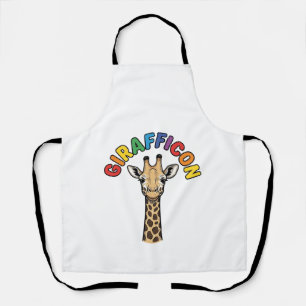 Vintage Giraffe Icon Cute Animal Shirt Design_1 Apron