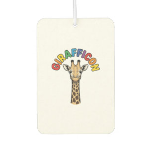 Vintage Giraffe Icon Cute Animal Shirt Design_1 Car Air Freshener