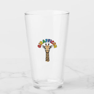 Vintage Giraffe Icon Cute Animal Shirt Design_1 Glass
