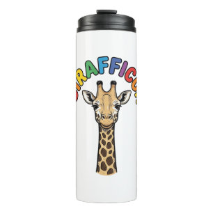 Vintage Giraffe Icon Cute Animal Shirt Design_1 Thermal Tumbler
