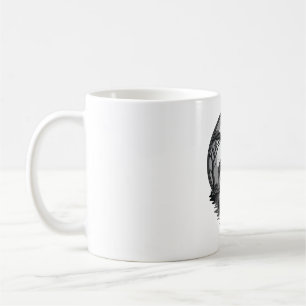 Vintage Giraffe Moon Silhouette Safari Vector Desi Coffee Mug