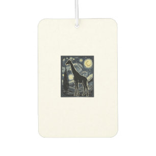 Vintage Giraffe Starry Night Engraving Shirt_1 Car Air Freshener