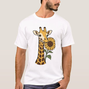 Vintage Giraffe Sunflower Vector Design_1 T-Shirt