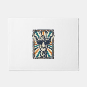 Vintage Giraffe Sunglasses Doormat