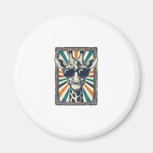 Vintage Giraffe Sunglasses Magnet