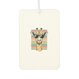 Vintage Giraffe Sunglasses Retro Stripe Vector Des Car Air Freshener