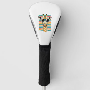 Vintage Giraffe Sunglasses Retro Stripe Vector Des Golf Head Cover