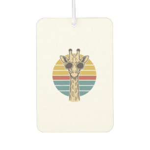 Vintage Giraffe Sunglasses Retro Sunset Vector Des Car Air Freshener