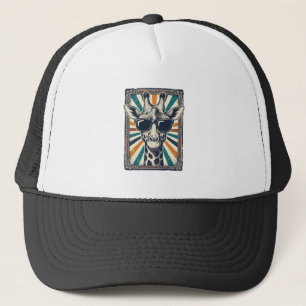 Vintage Giraffe Sunglasses Trucker Hat