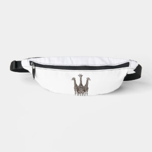 Vintage Giraffe Sunset Engraving Safari Shirt_1 Bum Bags