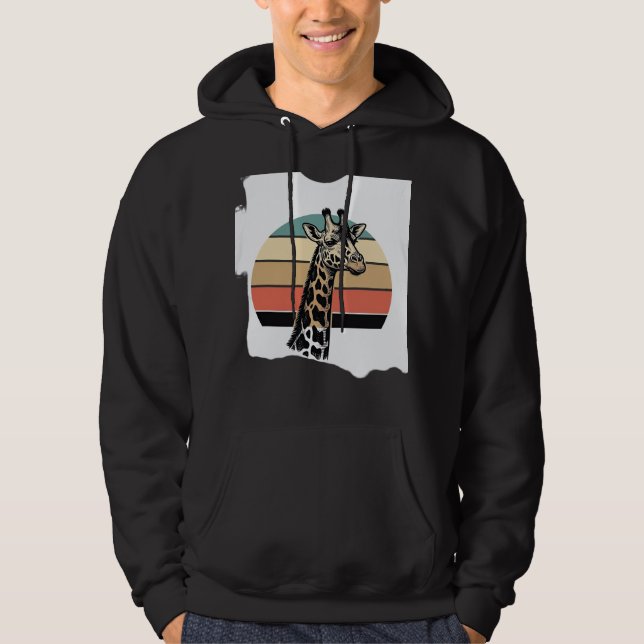 Vintage Giraffe Sunset Safari Vector Shirt Design  (Front)