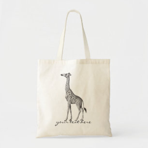 Vintage Giraffe Tote Bag