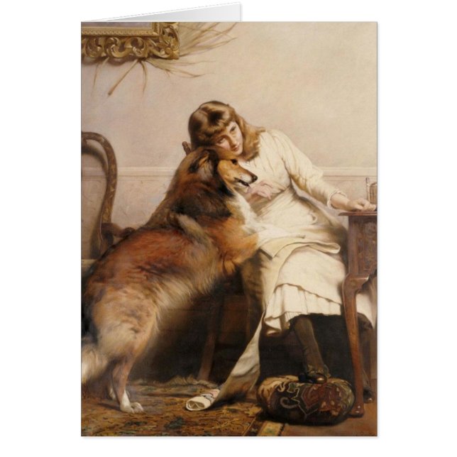 Vintage - Girl and Her Beloved Collie, (Front)