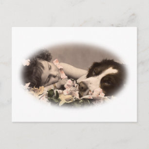 Vintage girl antique Photo Postcard FromMyDesk