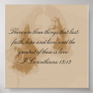 Vintage Girl Bible Love Quote Poster