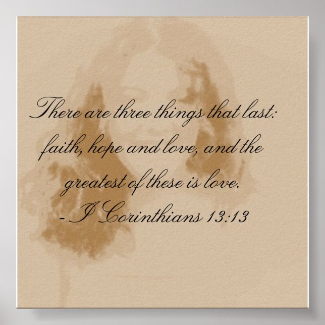 Vintage Girl Bible Love Quote Poster (Front)