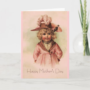 Vintage Girl Card