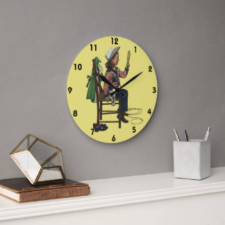 Vintage Girl Cowgirl Looking Mirror She's so Vain Large Clock