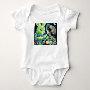 VINTAGE GIRL meets the Easter Bunny ~ Easter Joy ~ Baby Bodysuit