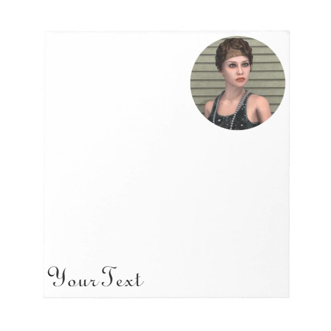 Vintage Girl Notepad (Front)