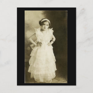 Vintage Girl Portrait Postcard