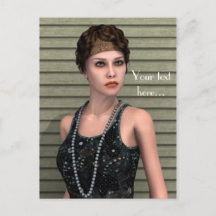 Vintage Girl Postcard