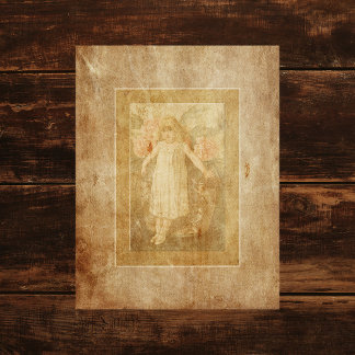 Vintage Girl Scrapbook Paper