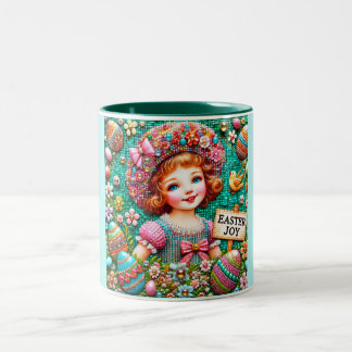 VINTAGE GIRL~ Very Sweet  Two-Tone Coffee Mug