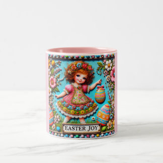 VINTAGE GIRL~ Very Sweet  Two-Tone Coffee Mug