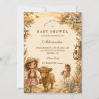 Vintage Girl Western Boho Baby Shower