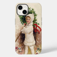 Vintage Girl with Christmas Tree, Ellen Clapsaddle
