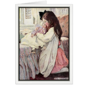 Vintage Girl With Doll by Jessie Willcox Smith