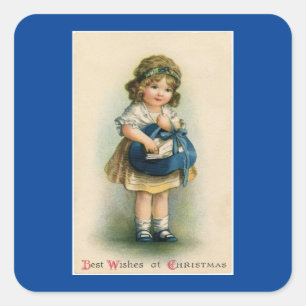 Vintage Girl With Sack Sticker