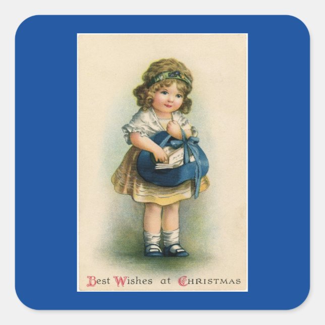 Vintage Girl With Sack Sticker (Front)