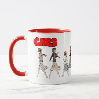 Vintage Girls - 1933 Comic Illustration Mug