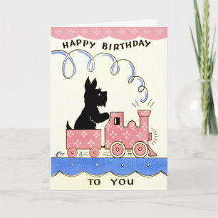 Vintage Girls Birthday Card