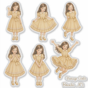 Vintage Girls - Brenda - n°1 Sticker Sheet